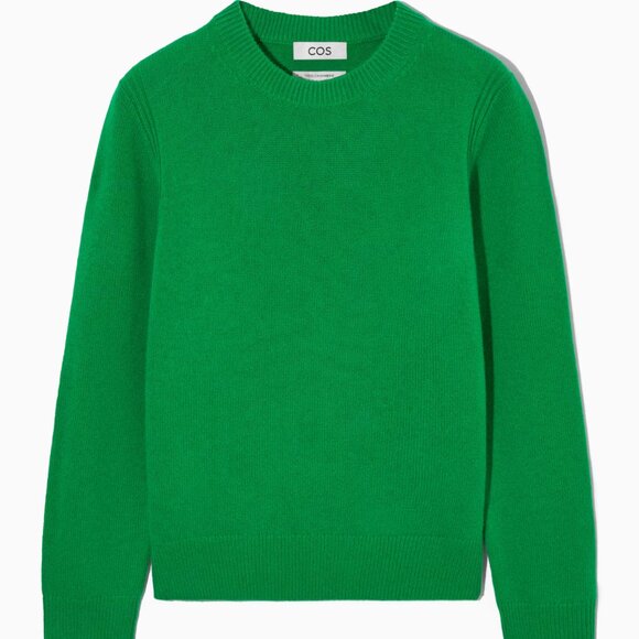 NEW COS Cashmere Sweater Jumper Bright Green Size L! VERY RARE COLOR!!! - Picture 3 of 13